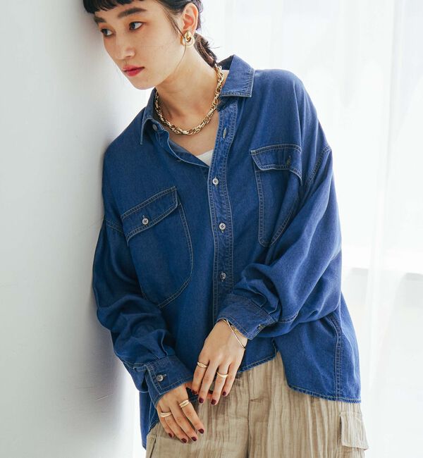 Doux archives「ソフトデニムオーバーシャツ」|シャツ・ブラウス|