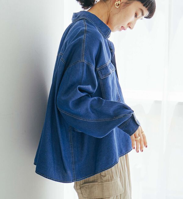 Doux archives「ソフトデニムオーバーシャツ」|シャツ・ブラウス|