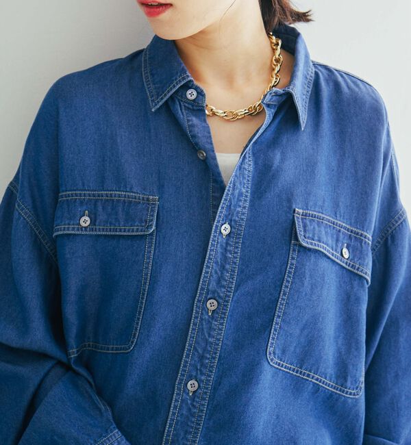 Doux archives「ソフトデニムオーバーシャツ」|シャツ・ブラウス|