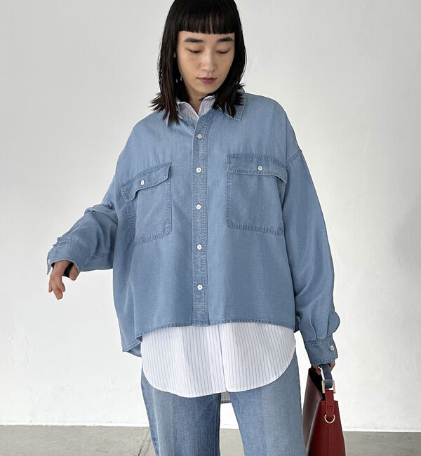 Doux archives「ソフトデニムオーバーシャツ」|シャツ・ブラウス|