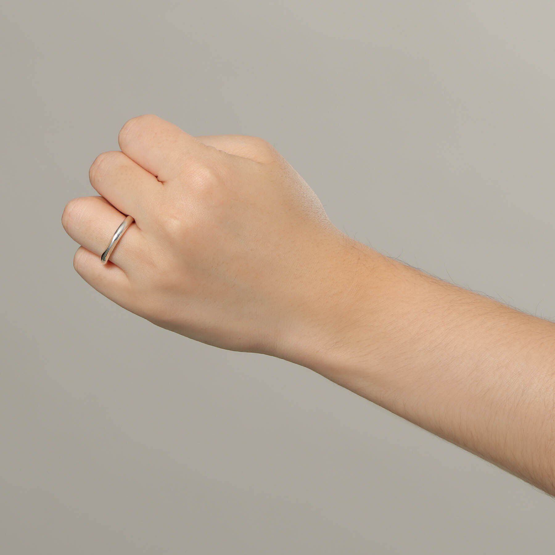 COCOSHNIK「シルバー アーチカットオフ リング（14号、16号、18号）」|リング|