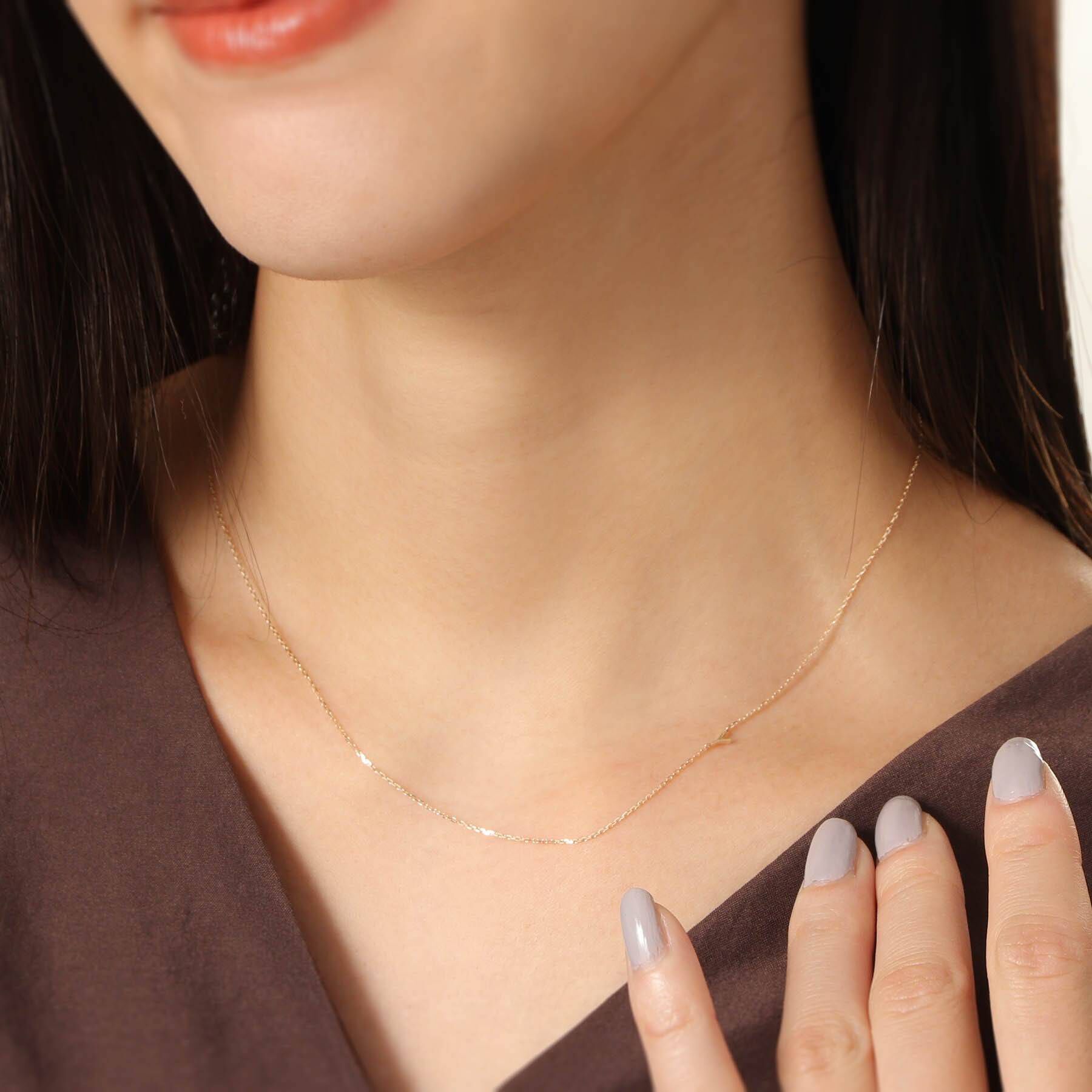 COCOSHNIK「【WEB限定】K10イニシャルＹ ネックレス」|ネックレス|