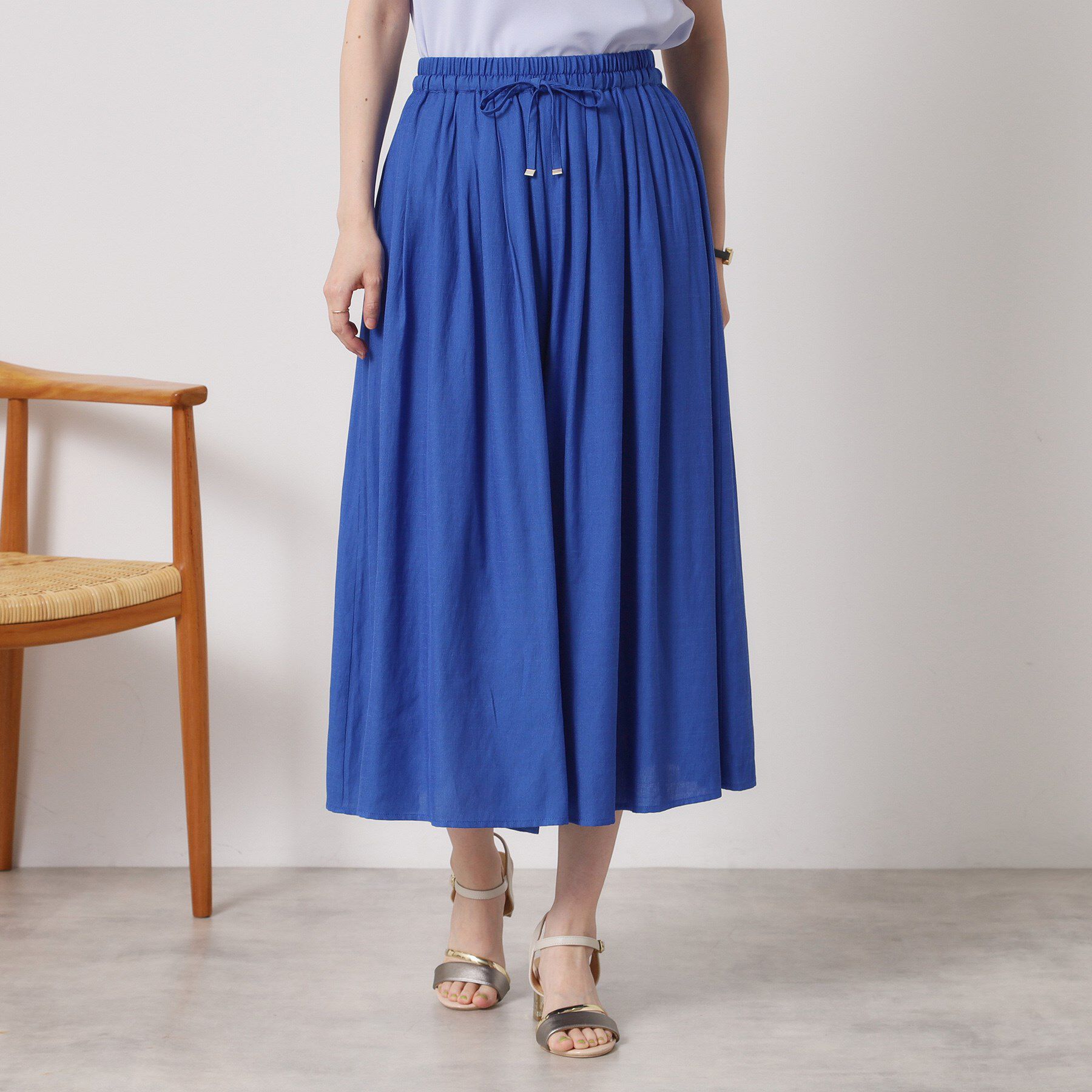 ITS&rsquo;DEMO「【さらりタッチ／ウエストゴム／手洗い可】強撚スラブスカーチョ」|その他|