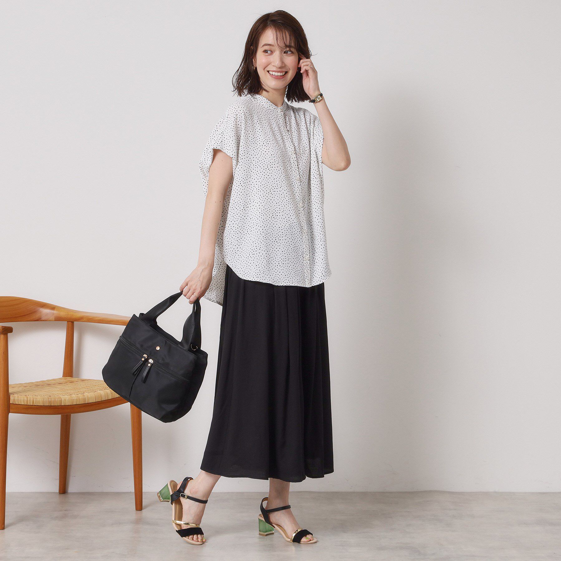 ITS&rsquo;DEMO「【さらりタッチ／ウエストゴム／手洗い可】強撚スラブスカーチョ」|その他|