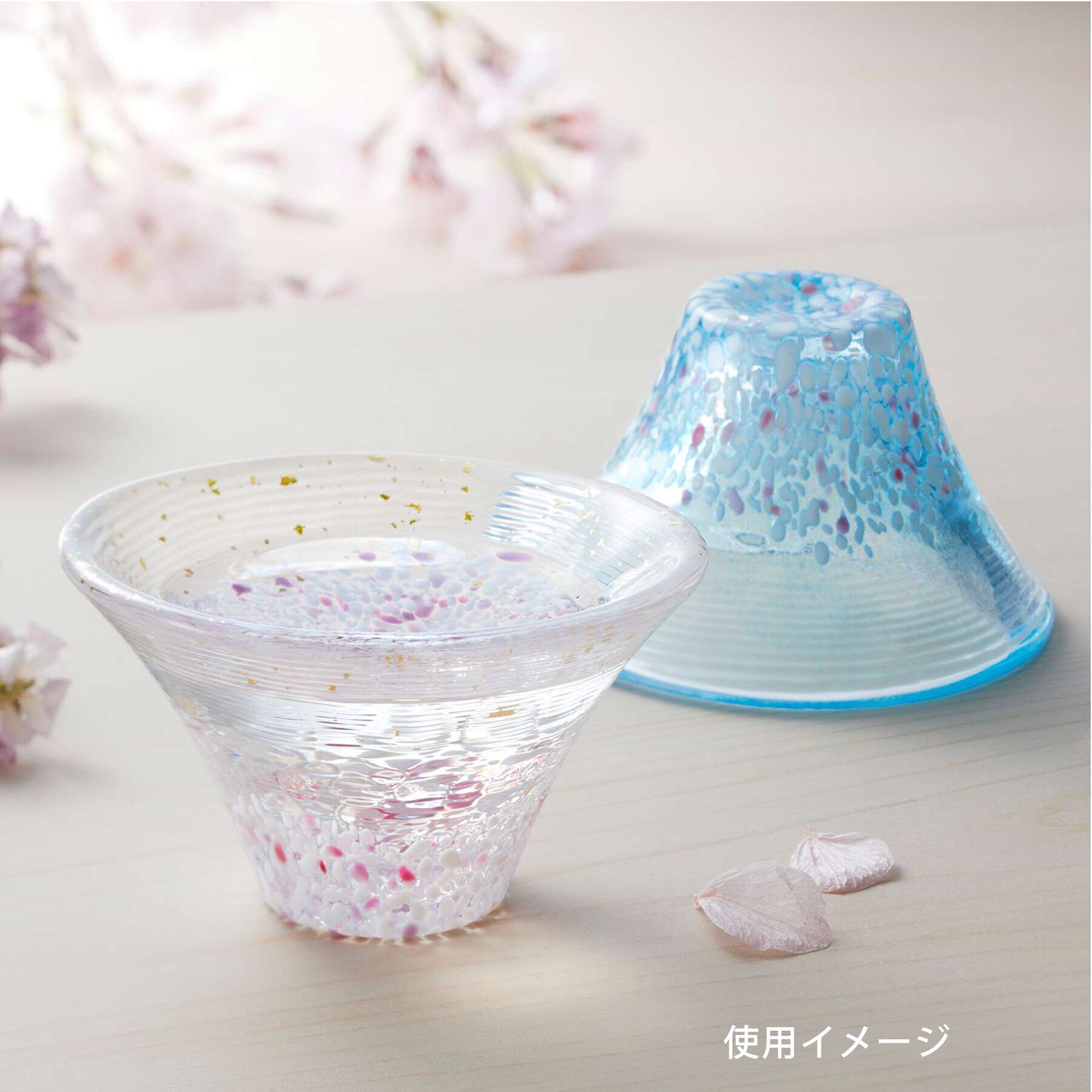 212 KITCHEN STORE「◆招福杯 桜富士 冷酒杯揃え (淡桜・晴桜)」|グラス・マグカップ|