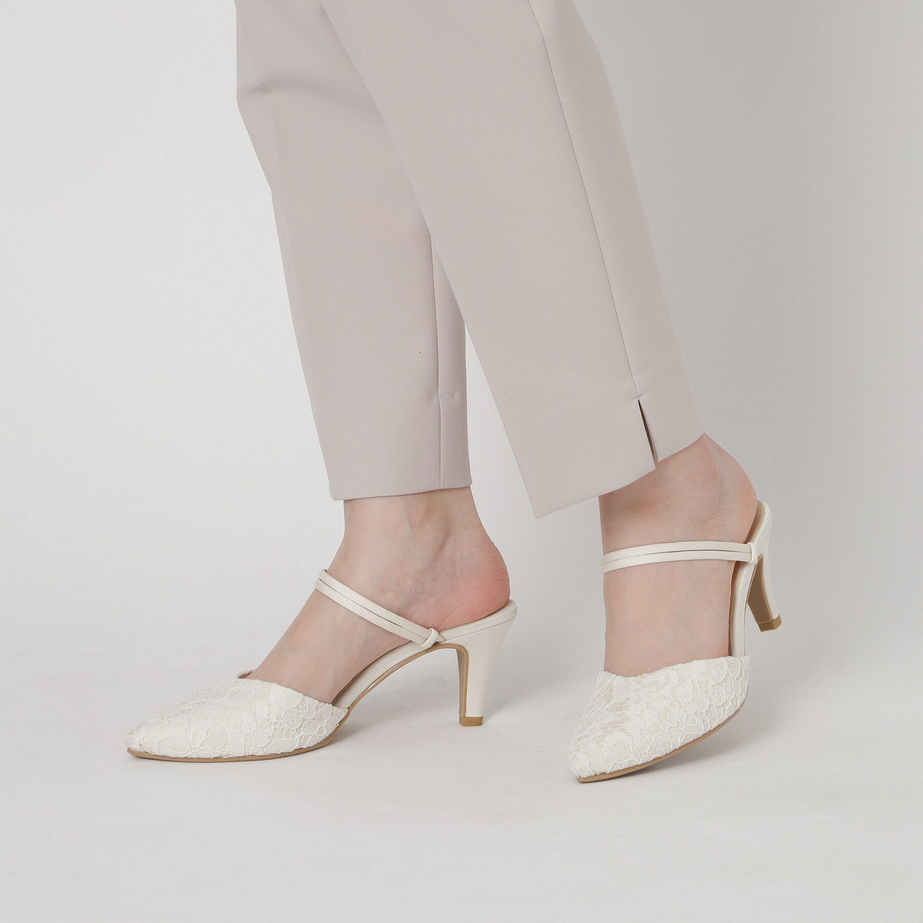 ESPERANZA「2WAYアンクレットストラップレースミュール」|サンダル|