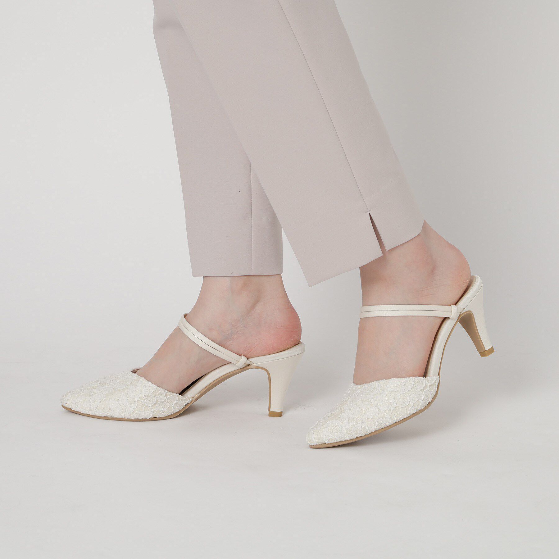 ESPERANZA「2WAYアンクレットストラップレースミュール」|サンダル|