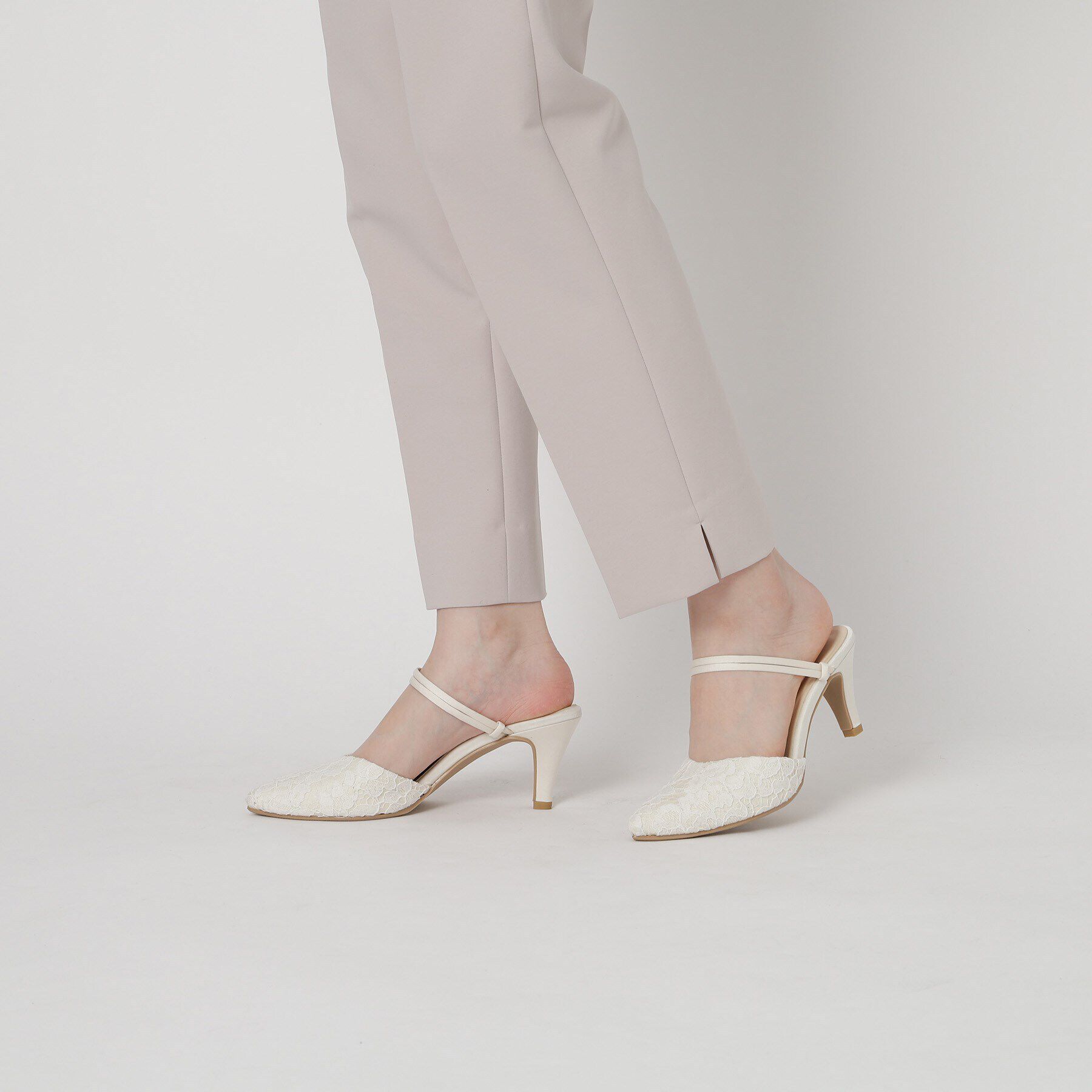 ESPERANZA「2WAYアンクレットストラップレースミュール」|サンダル|