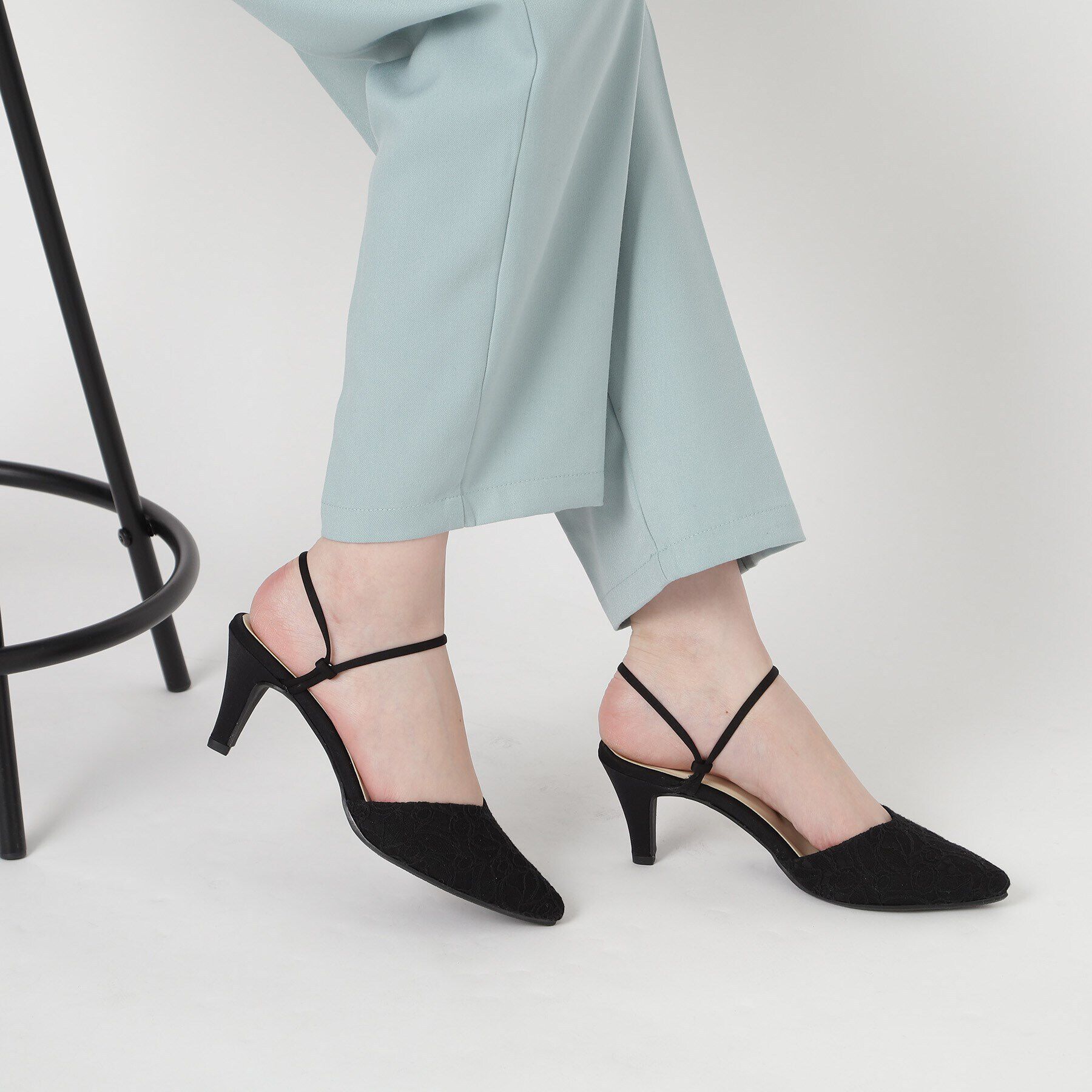 ESPERANZA「2WAYアンクレットストラップレースミュール」|サンダル|