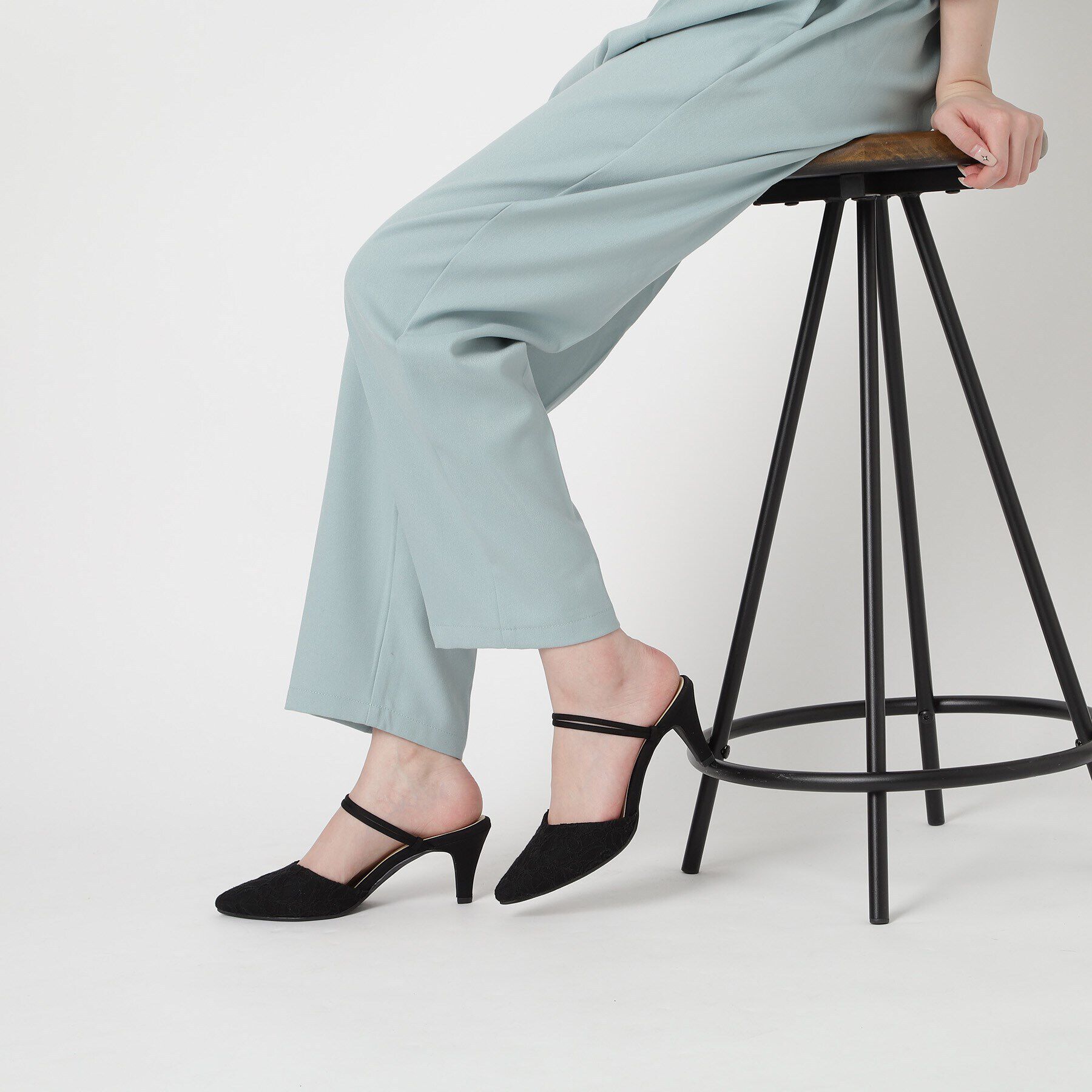 ESPERANZA「2WAYアンクレットストラップレースミュール」|サンダル|