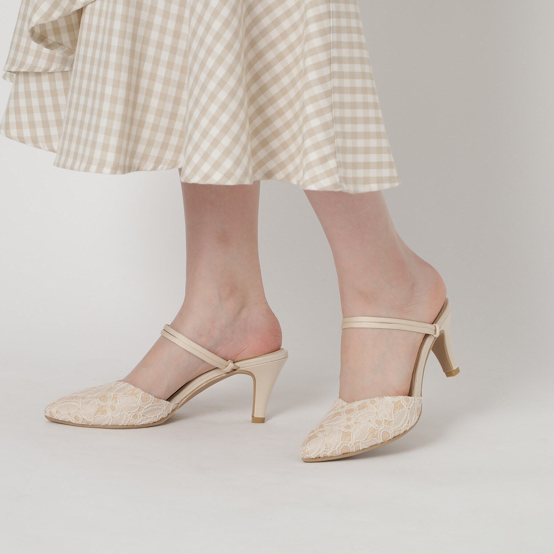 ESPERANZA「2WAYアンクレットストラップレースミュール」|サンダル|