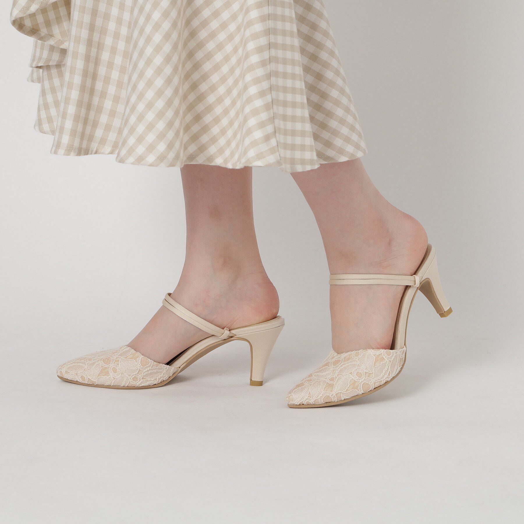 ESPERANZA「2WAYアンクレットストラップレースミュール」|サンダル|