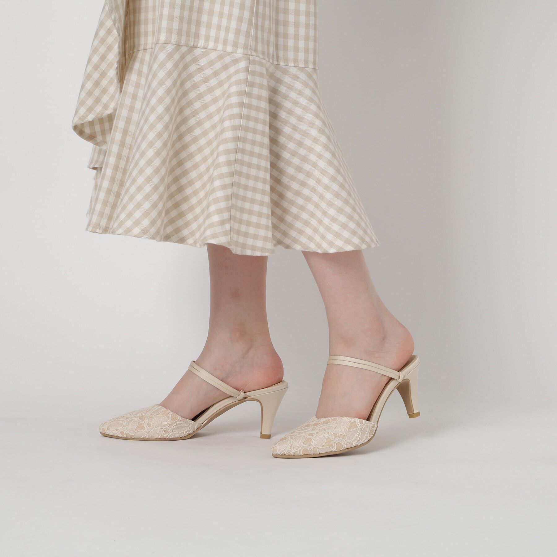 ESPERANZA「2WAYアンクレットストラップレースミュール」|サンダル|