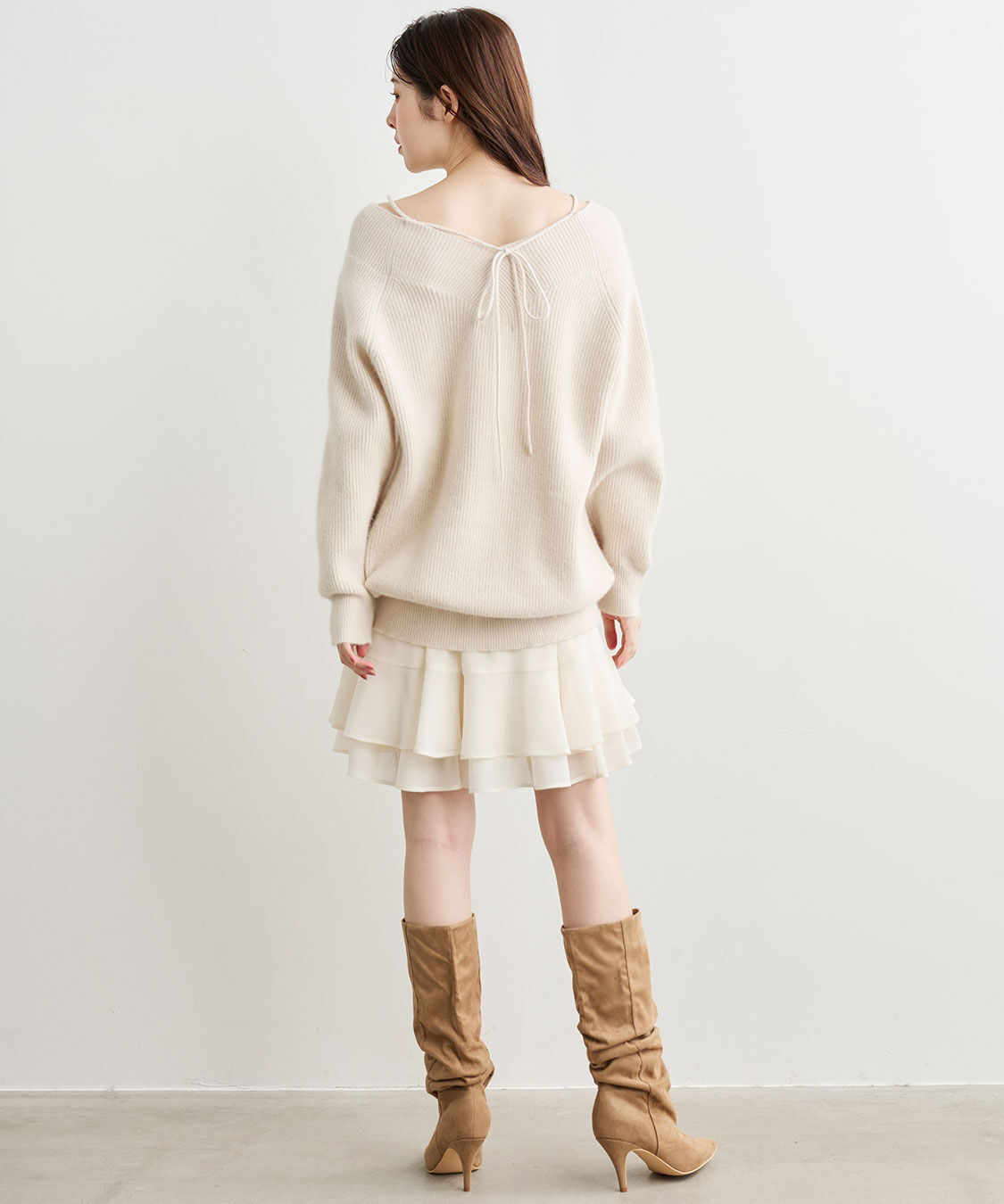 ココディール　ラクーン混ニットミニワンピース ラクーン混ニットミニワンピース（COCO DEAL）｜ルミネのファッション