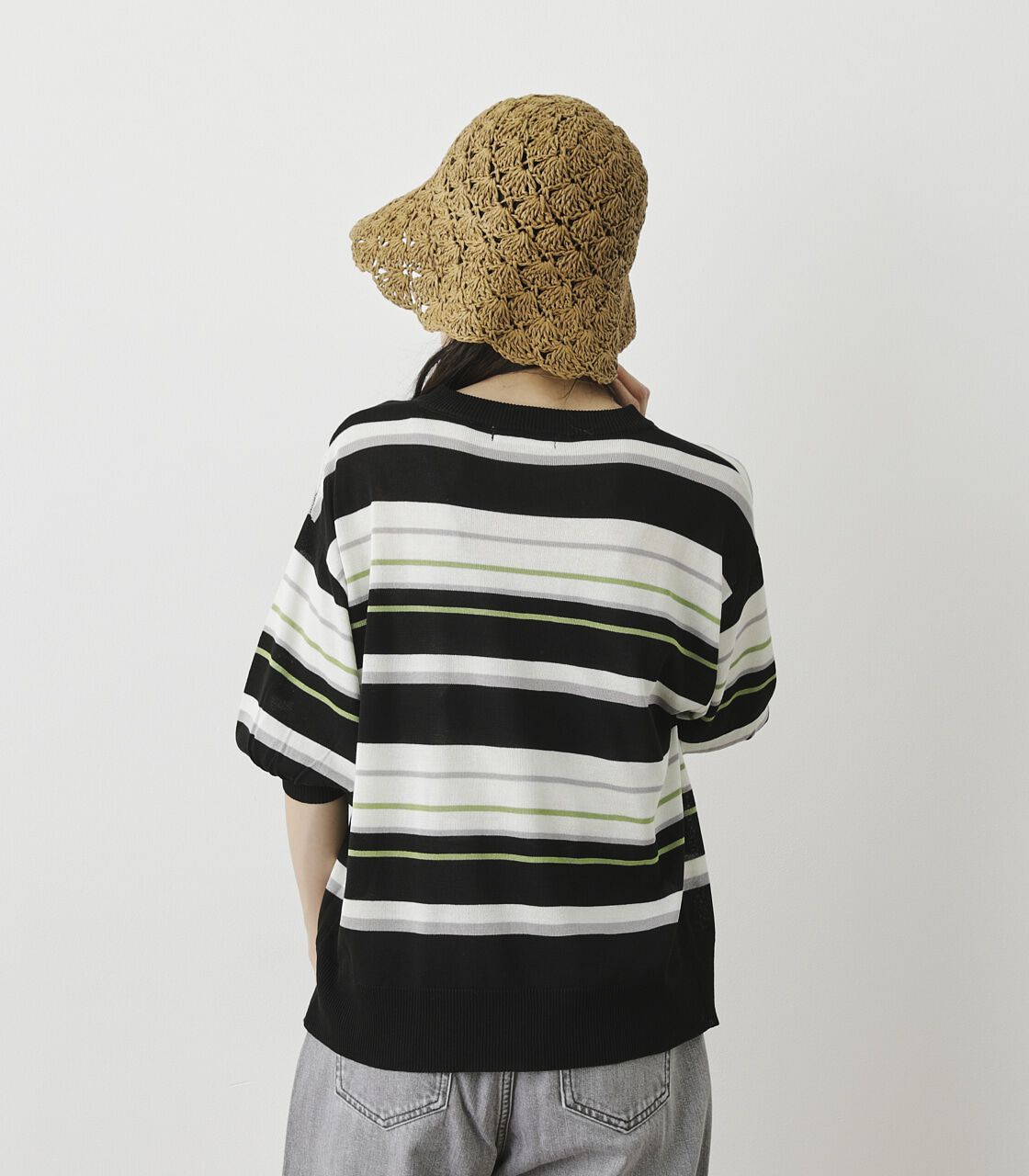 RODEO CROWNS「（WEB限定）マルチボーダーサマーニットトップス」|ニット・セーター|