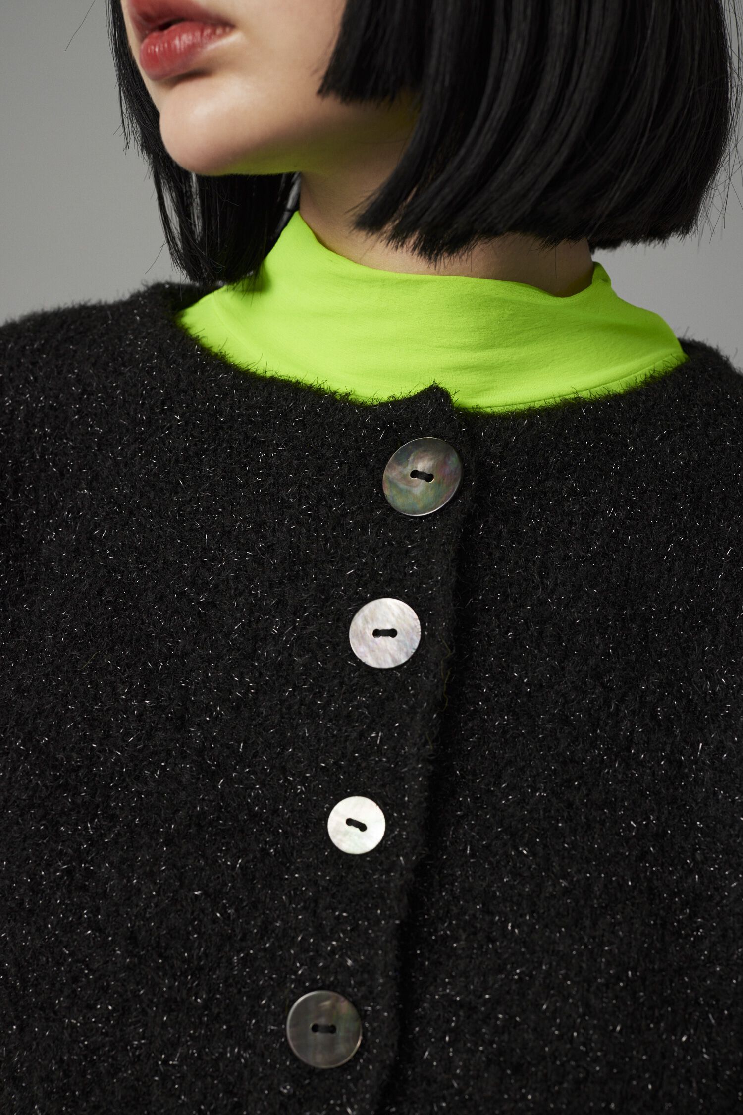 HeRIN.CYE「Shiny short cardigan」|カーディガン|