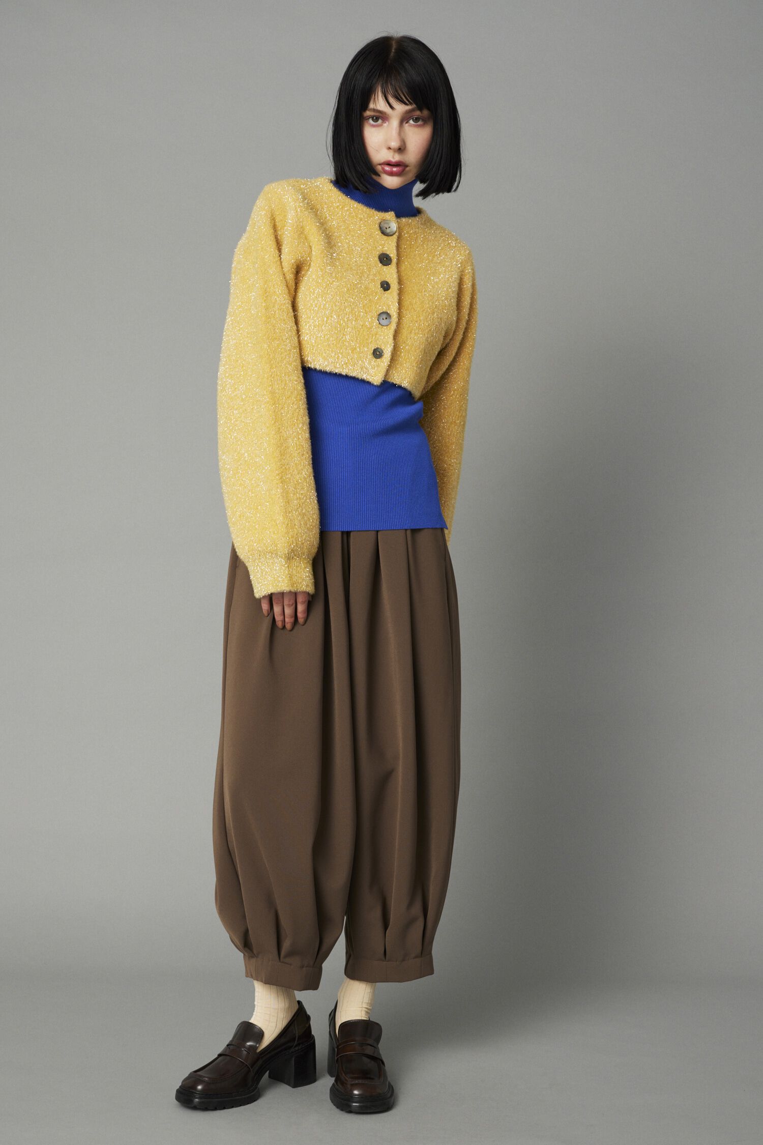 HeRIN.CYE「Shiny short cardigan」|カーディガン|