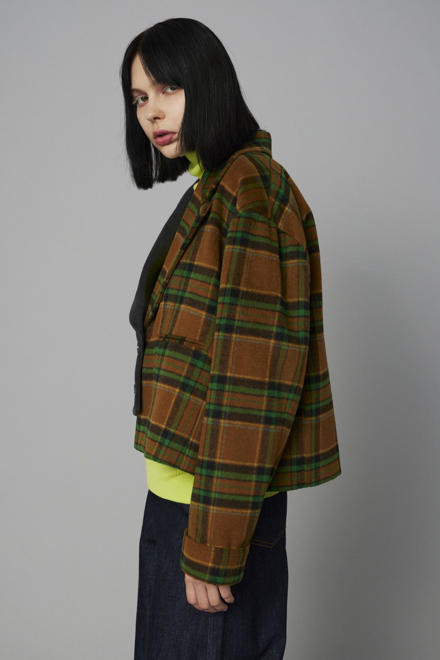 HeRIN.CYE「Bi color asymmetry jacket」|その他|