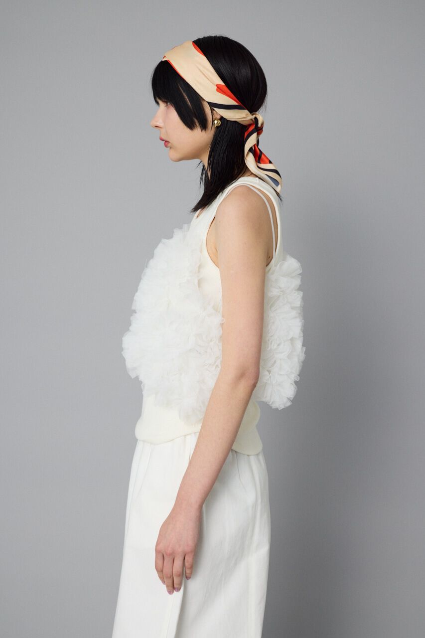 HeRIN.CYE「Bi color many frill bustier」|キャミソール|