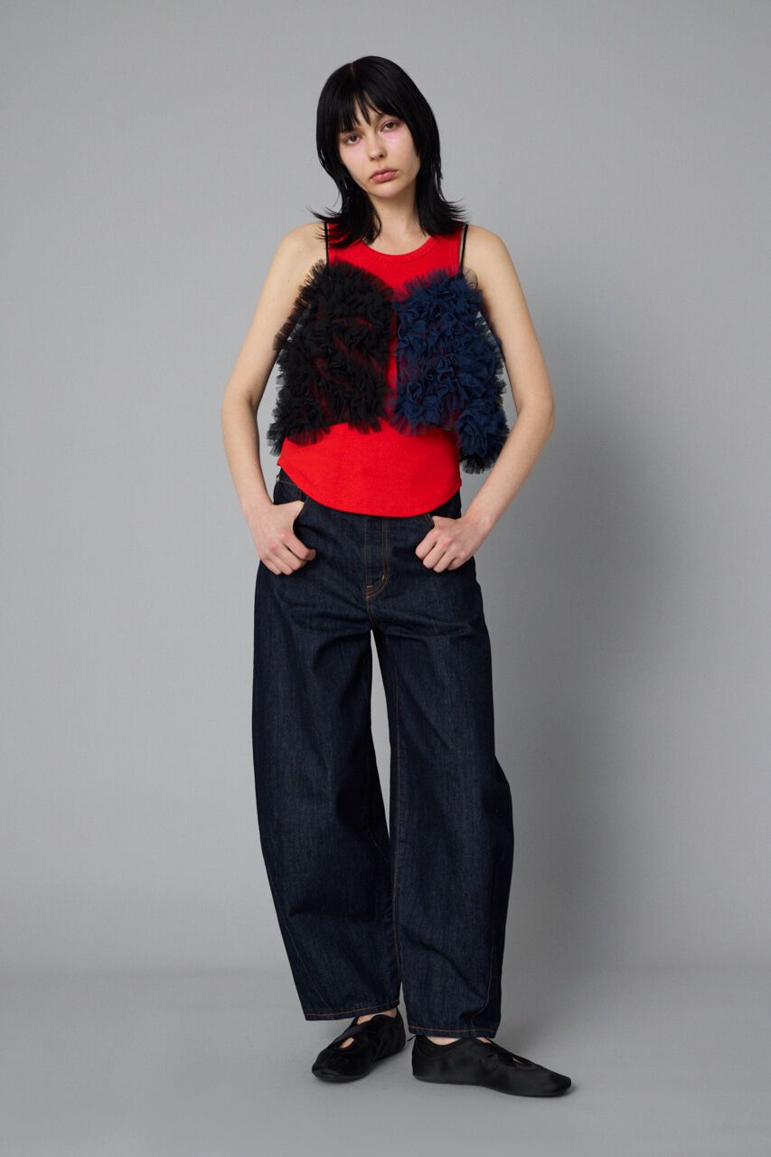 HeRIN.CYE「Bi color many frill bustier」|キャミソール|