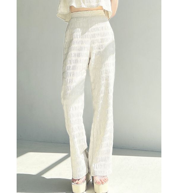 RESEXXY「シャーリングパンツ【セットアップ着用可能】」|その他|ベージュ