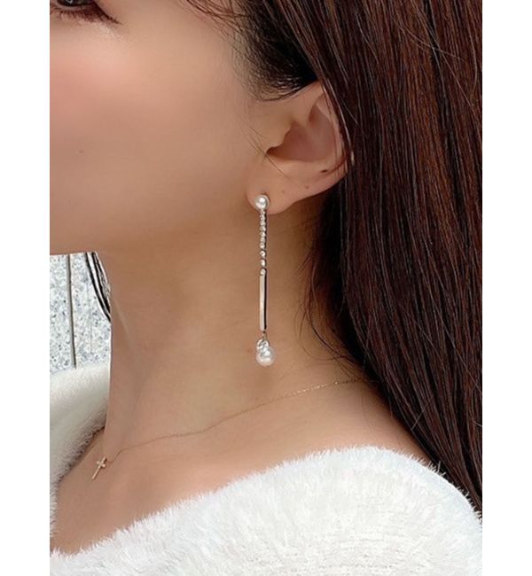 RESEXXY「ストーンパールコンビピアス」|ピアス|シルバー