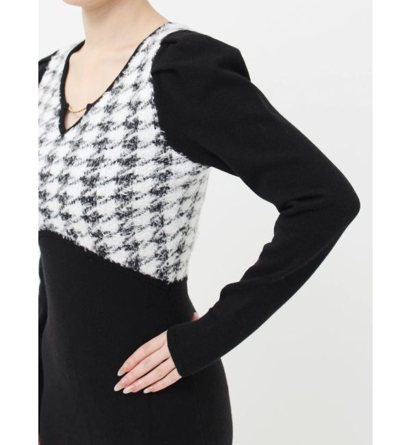 RESEXXY「ハウンドトゥースマーメイドニットワンピース」|ワンピース|