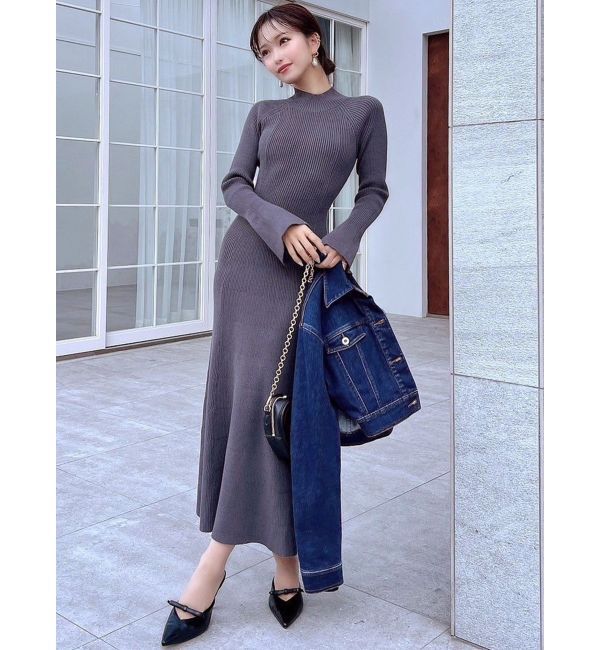 RESEXXY「【WEB限定】ラグランスリーブニットワンピース【M】」|ワンピース|