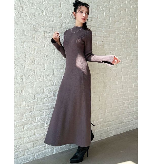 RESEXXY「【WEB限定】ラグランスリーブニットワンピース【M】」|ワンピース|