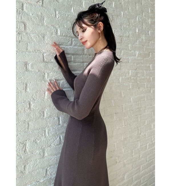 RESEXXY「【WEB限定】ラグランスリーブニットワンピース【M】」|ワンピース|