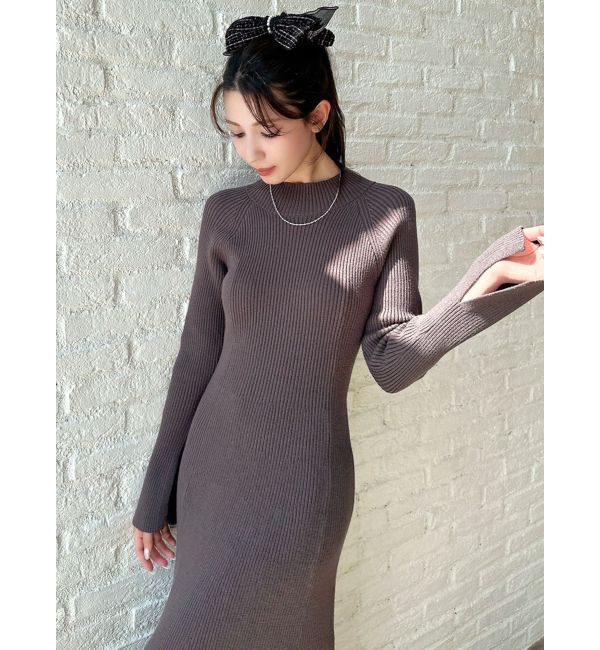 RESEXXY「【WEB限定】ラグランスリーブニットワンピース【M】」|ワンピース|