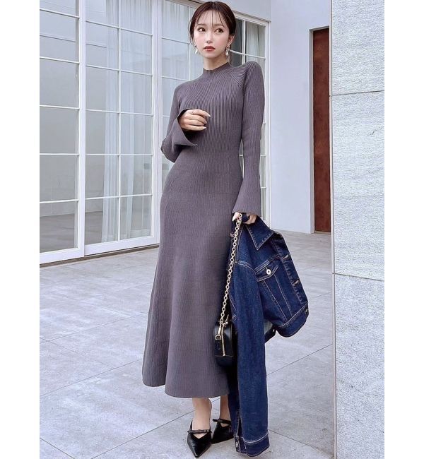 RESEXXY「【WEB限定】ラグランスリーブニットワンピース【M】」|ワンピース|