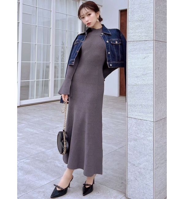 RESEXXY「【WEB限定】ラグランスリーブニットワンピース【M】」|ワンピース|