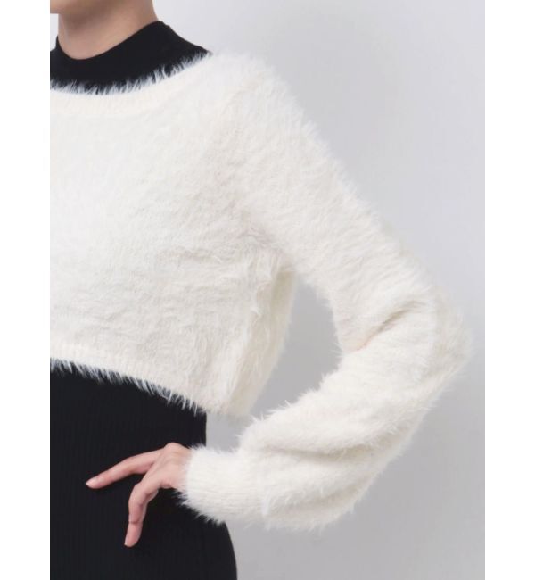 RESEXXY「シャギーレイヤードリブニットワンピース」|ワンピース|