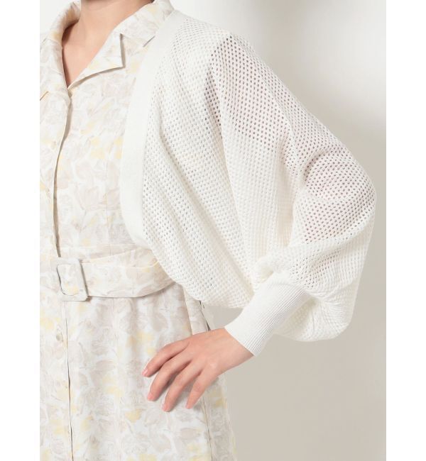 dazzlin「メッシュリボンリラックスカーディガン」|カーディガン|