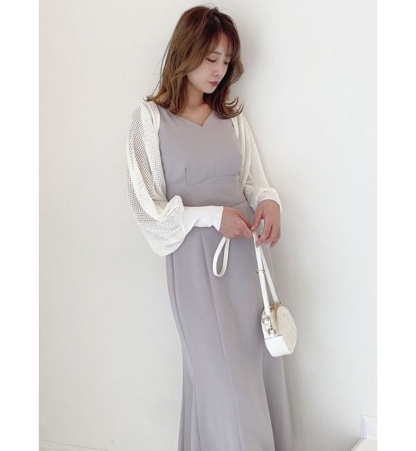 dazzlin「メッシュリボンリラックスカーディガン」|カーディガン|