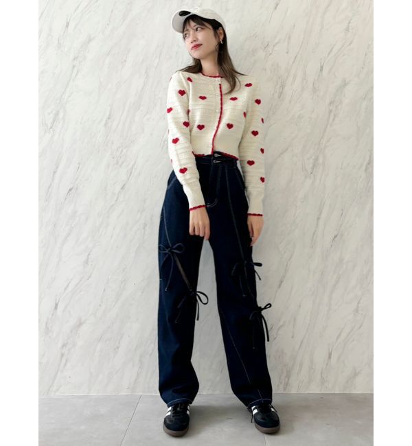 dazzlin「ハートジャカードカーデトップス」|カーディガン|