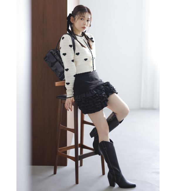 dazzlin「ハートジャカードカーデトップス」|カーディガン|