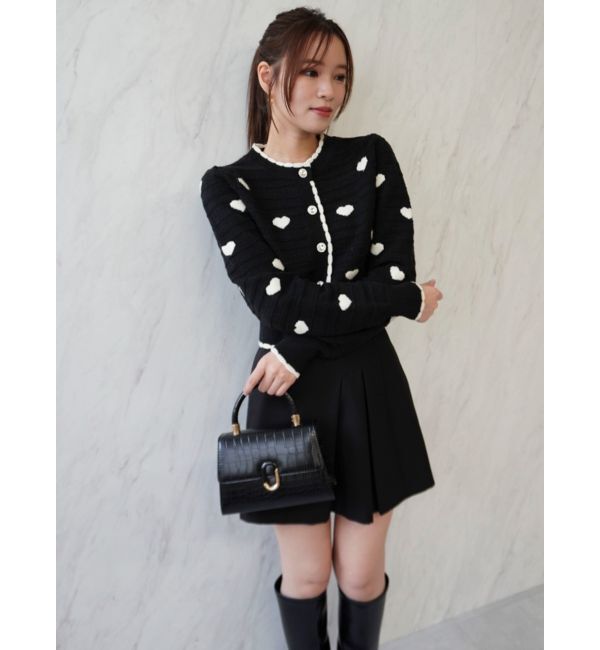 dazzlin「ハートジャカードカーデトップス」|カーディガン|