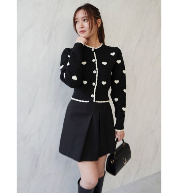 dazzlin「ハートジャカードカーデトップス」|カーディガン|