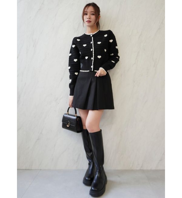 dazzlin「ハートジャカードカーデトップス」|カーディガン|