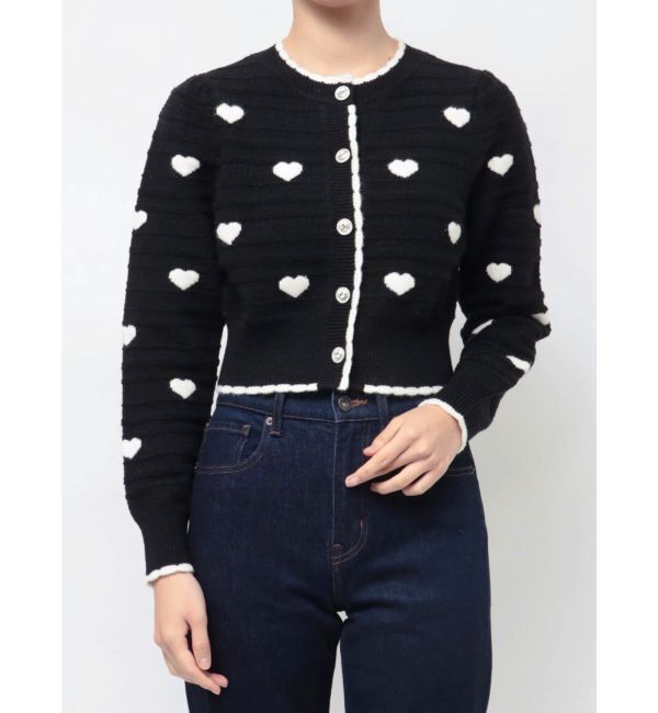 dazzlin「ハートジャカードカーデトップス」|カーディガン|