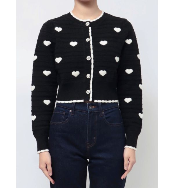 dazzlin「ハートジャカードカーデトップス」|カーディガン|
