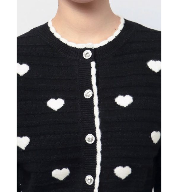 dazzlin「ハートジャカードカーデトップス」|カーディガン|