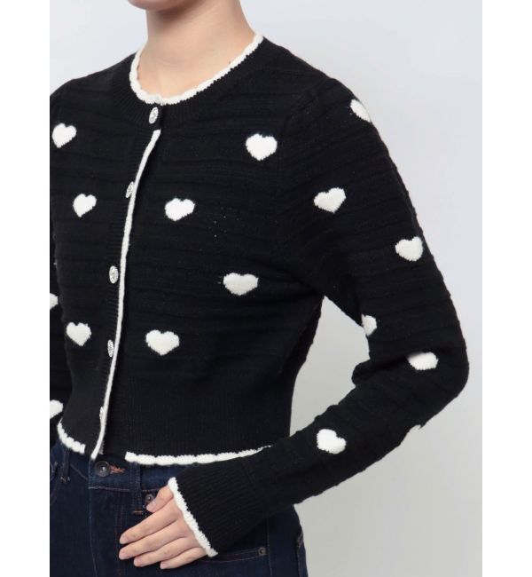 dazzlin「ハートジャカードカーデトップス」|カーディガン|