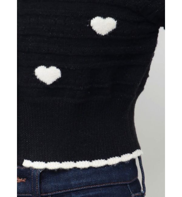 dazzlin「ハートジャカードカーデトップス」|カーディガン|