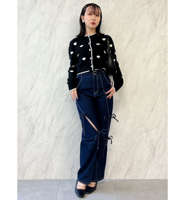 dazzlin「ハートジャカードカーデトップス」|カーディガン|