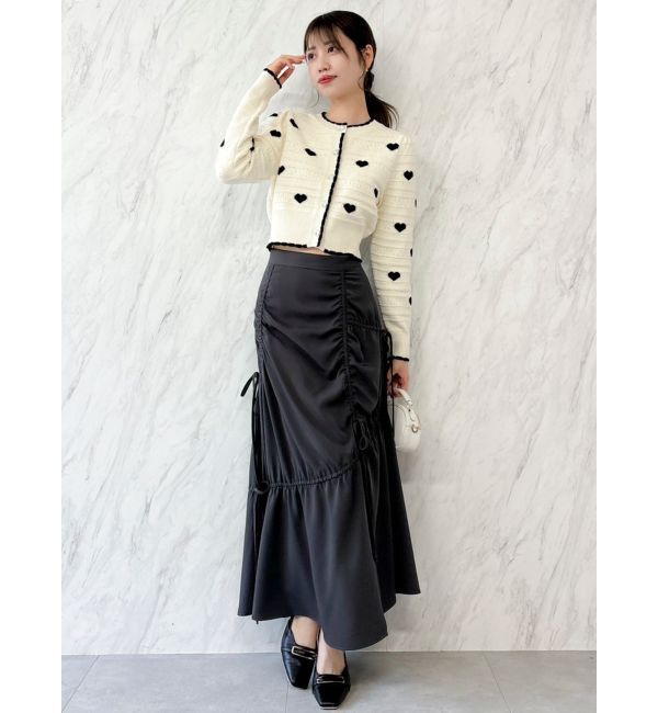 dazzlin「ハートジャカードカーデトップス」|カーディガン|