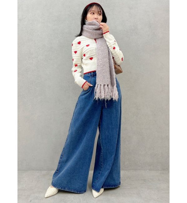 dazzlin「ハートジャカードカーデトップス」|カーディガン|