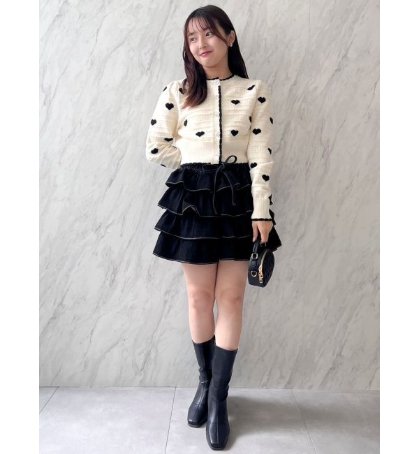 dazzlin「ハートジャカードカーデトップス」|カーディガン|